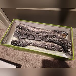 Sam Edelman Knee High Snakeskin Boots